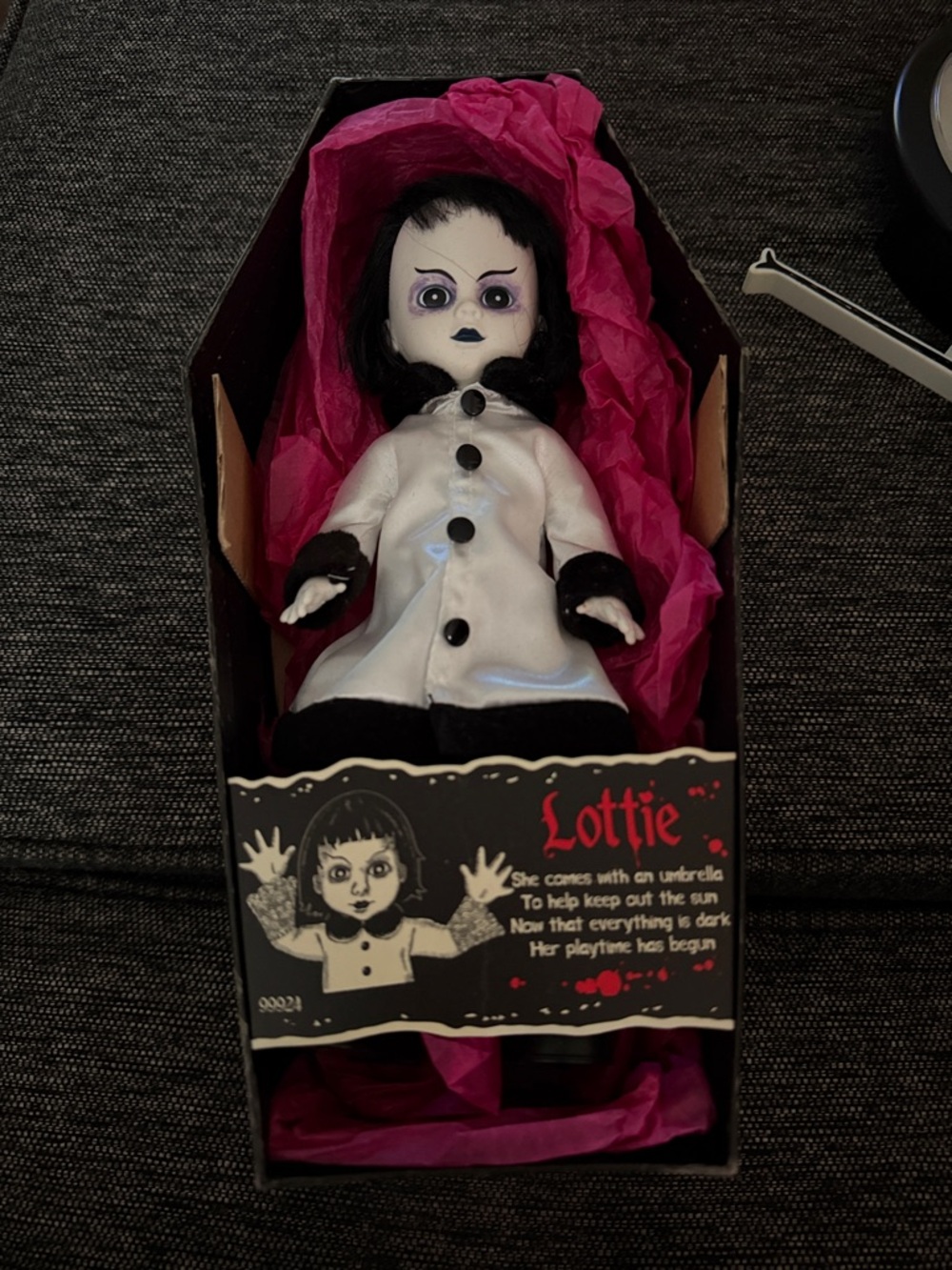 Lottie Gothic Doll in Black & White Outfit